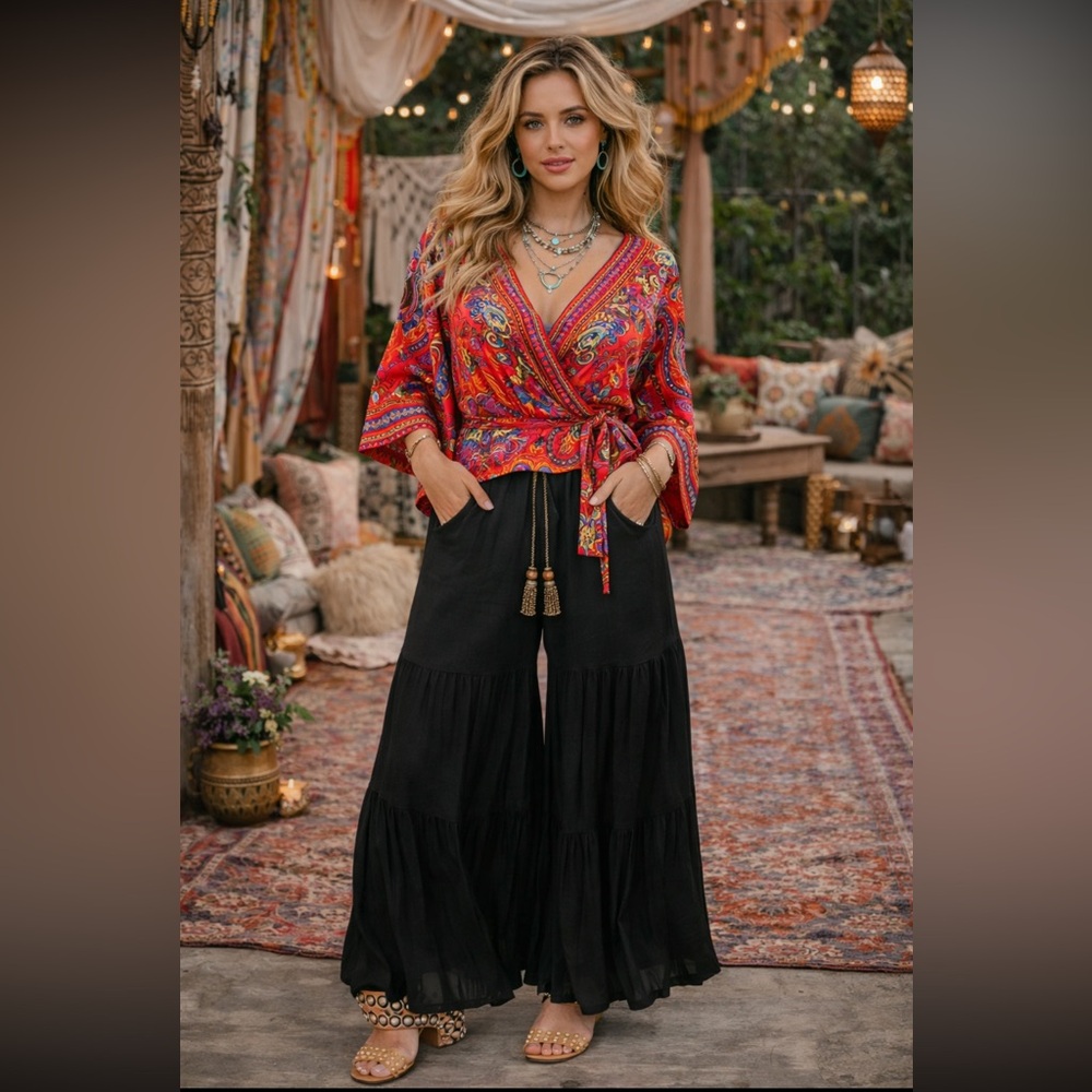 🆕 Aratta “BLACK”  Wide-Leg DREAM Pants